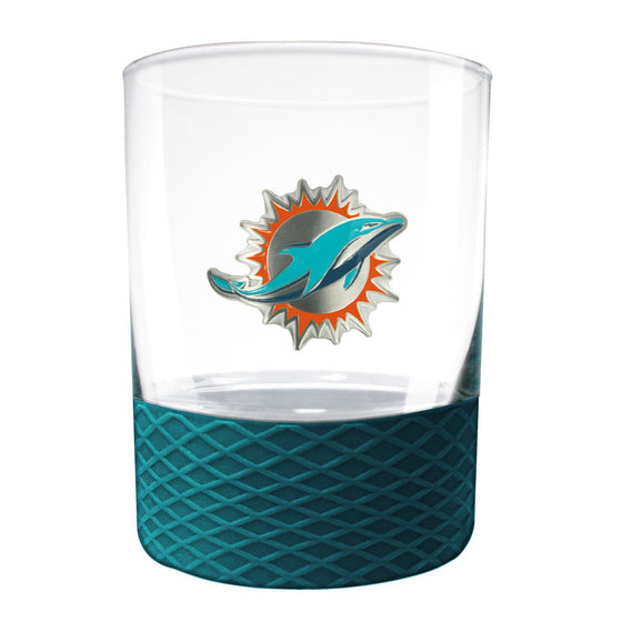 Miami Dolphins 14 oz. COMMISSIONER Rocks Glass - 757 Sports Collectibles