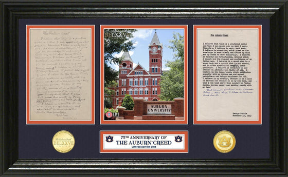 Auburn University "The Auburn Creed" Panoramic Bronze Coin Photo Mint