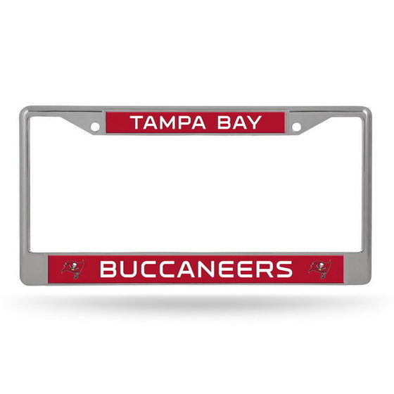 Tampa Bay Buccaneers License Plate Frame Chrome Printed Insert - 757 Sports Collectibles