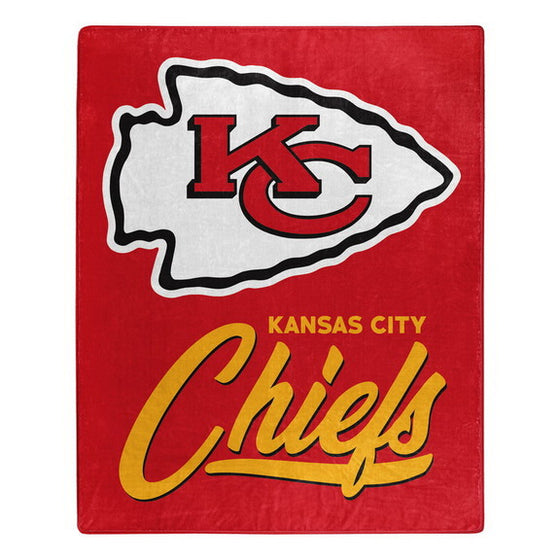Kansas City Chiefs Blanket 50x60 Raschel Signature Design - 757 Sports Collectibles