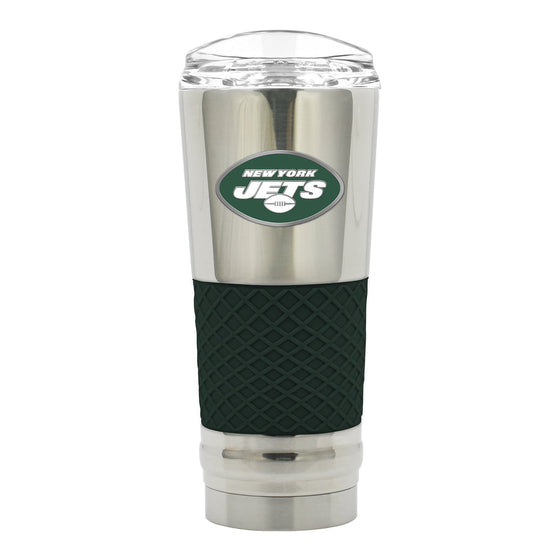 New York Jets 24 oz. Chrome DRAFT Tumbler- Dark Green Grip - 757 Sports Collectibles