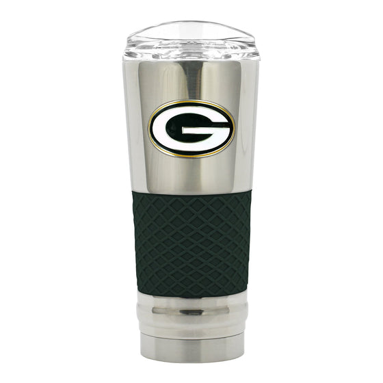 Green Bay Packers 24 oz. Chrome DRAFT Tumbler -Dark Green Grip - 757 Sports Collectibles