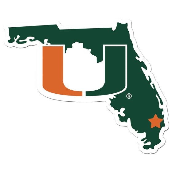 Miami Hurricanes Home State 11 Inch Magnet