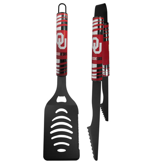 Oklahoma Sooners 2 pc Black Tailgate BBQ Set