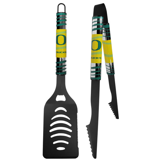 Oregon Ducks 2 pc Black Tailgate BBQ Set