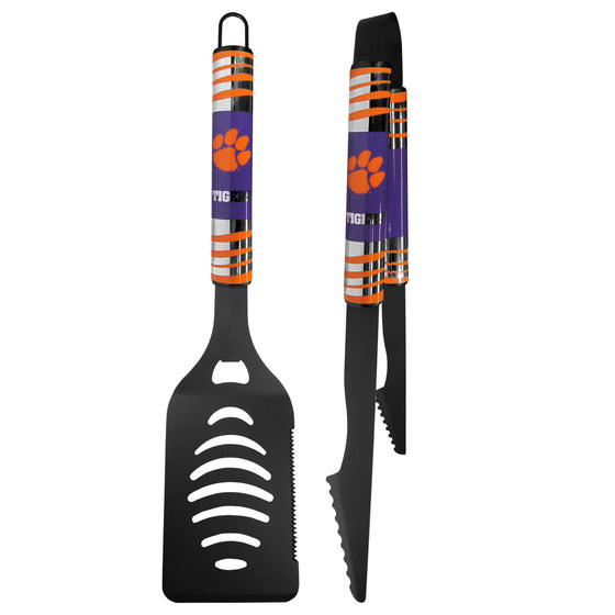 Clemson Tigers 2 pc Black Tailgate BBQ Set