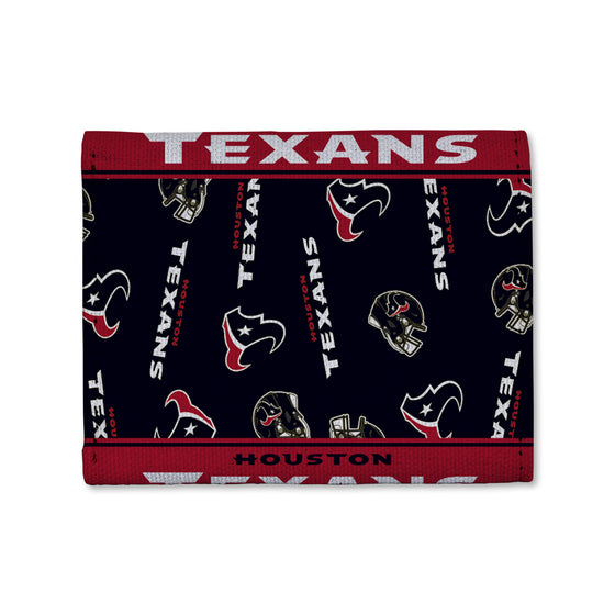 NFL Football Houston Texans  Canvas Trifold Wallet - Great Accessory