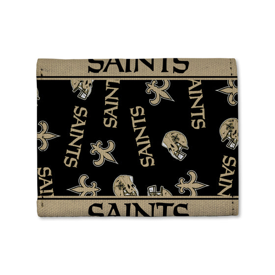 NFL Football New Orleans Saints  Canvas Trifold Wallet - Great Accessory