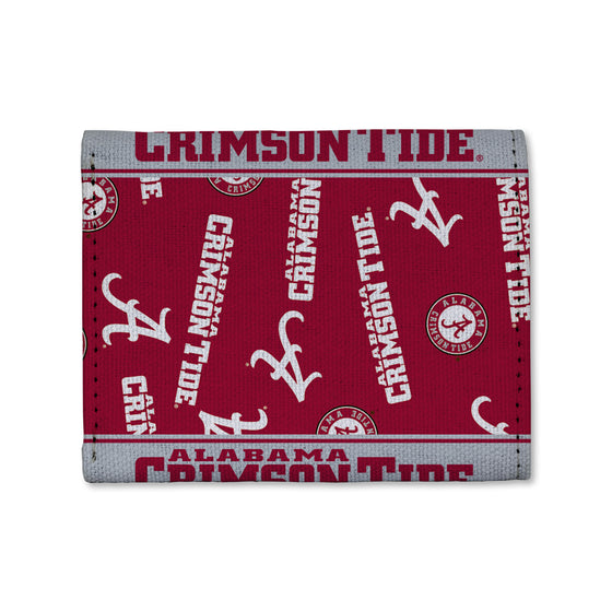 NCAA  Alabama Crimson Tide  Canvas Trifold Wallet - Great Accessory