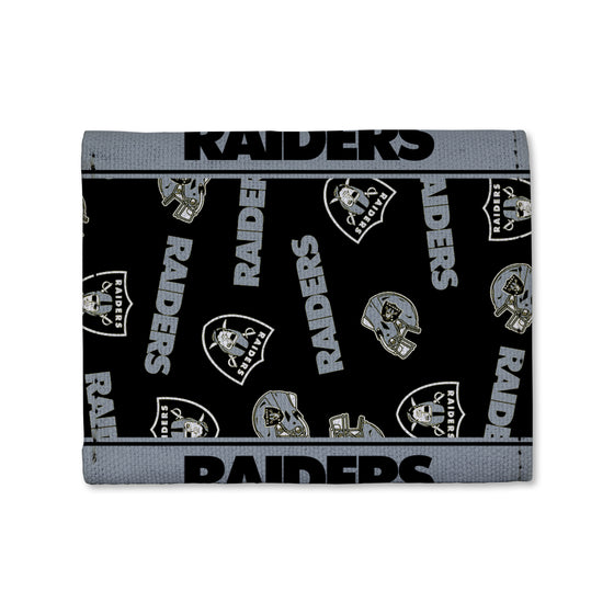 NFL Football Las Vegas Raiders  Canvas Trifold Wallet - Great Accessory