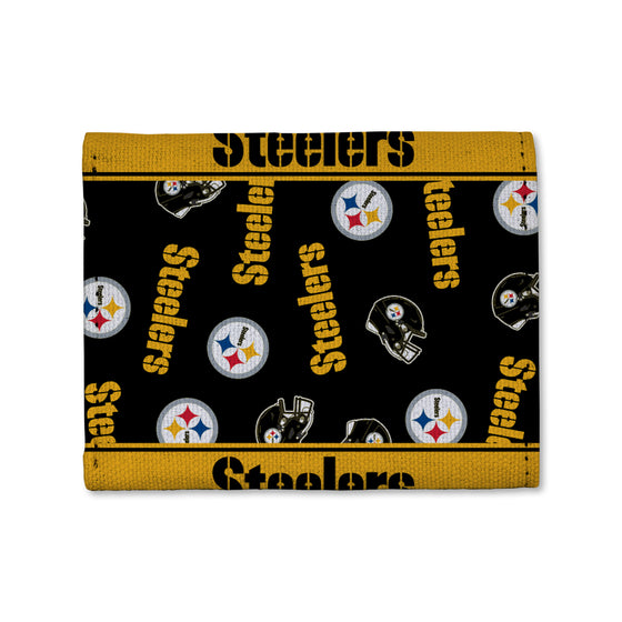 NFL Football Pittsburgh Steelers  Canvas Trifold Wallet - Great Accessory