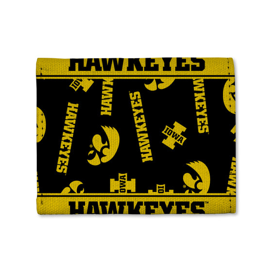 NCAA  Iowa Hawkeyes  Canvas Trifold Wallet - Great Accessory