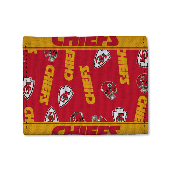 NFL Football Kansas City Chiefs  Canvas Trifold Wallet - Great Accessory