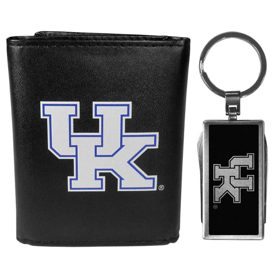 Kentucky Wildcats Tri-fold Wallet & Multitool Key Chain, Black