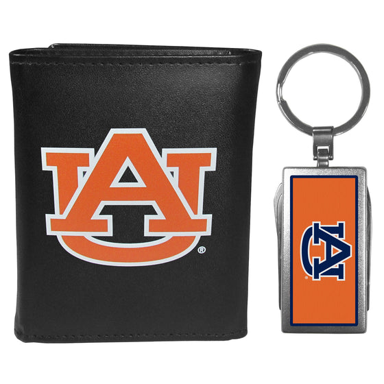 Auburn Tigers Tri-fold Wallet & Multitool Key Chain