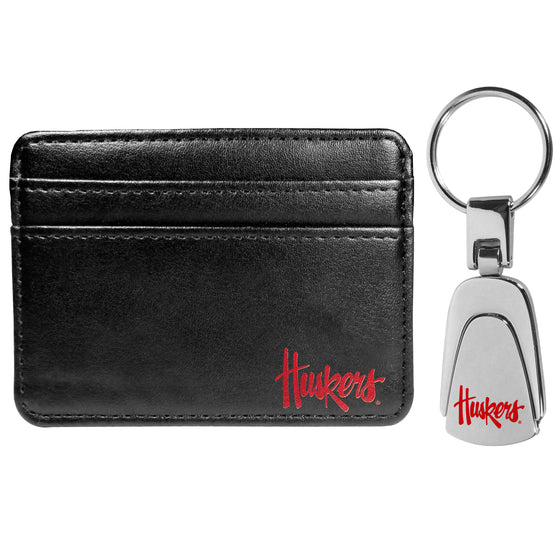 Nebraska Cornhuskers Weekend Wallet & Steel Key Chain