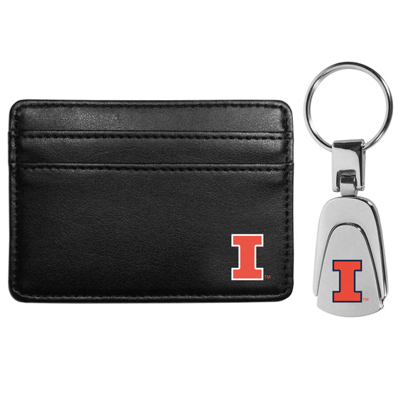 Illinois Fighting Illini Weekend Wallet & Steel Key Chain