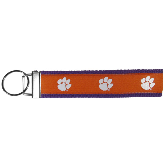 Clemson Tigers Woven Wristlet Key Chain