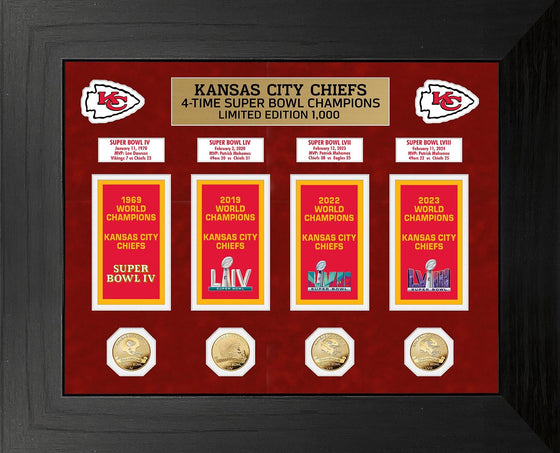 Kansas City Chiefs Deluxe Banner Collection GOLD Coin Photo Mint