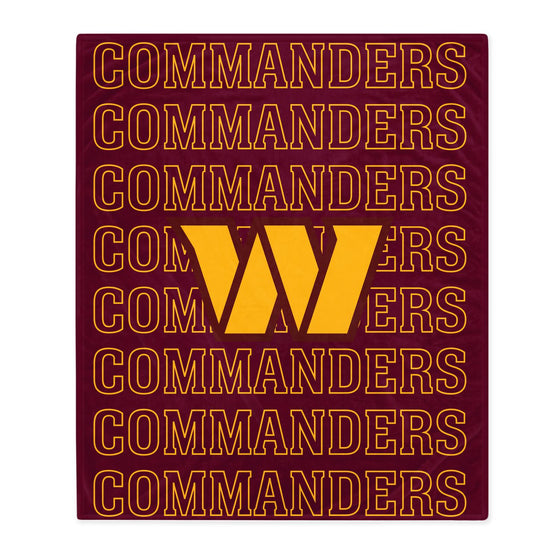 Washington Commanders Echo Wordmark Blanket - 757 Sports Collectibles