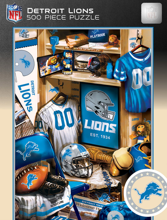 Detroit Lions Puzzle 500 Piece Locker Room