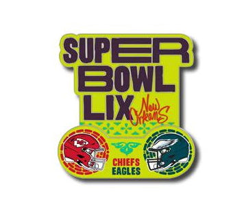 Super Bowl LIX 59 Dueling Collectors Pin 1.5"x1.5"  - Philadelphia Eagles v Kansas City Chiefs