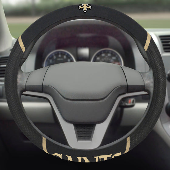 New Orleans Saints Embroidered Steering Wheel Cover