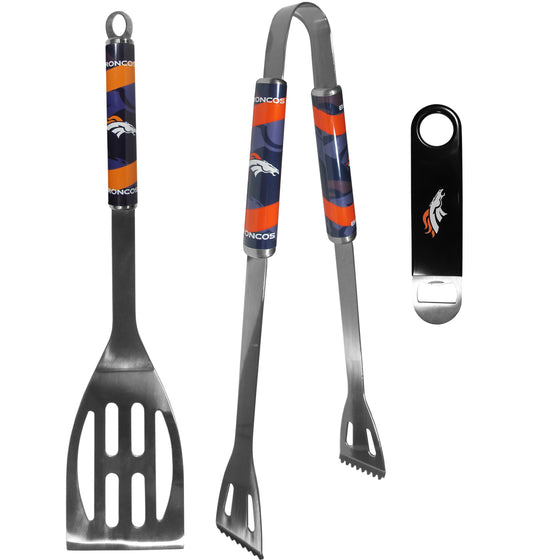 Denver Broncos 2 pc BBQ Set and Bottle Opener