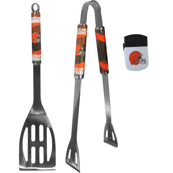 Cleveland Browns 2 pc BBQ Set and Chip Clip