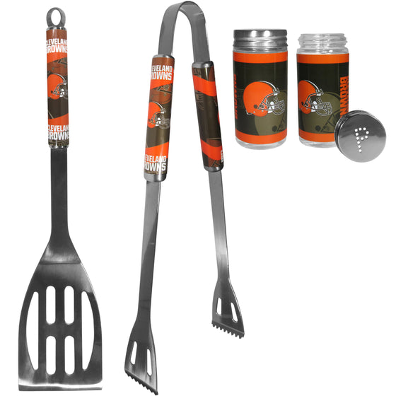 Cleveland Browns 2pc BBQ Set with Tailgate Salt & Pepper Shakers