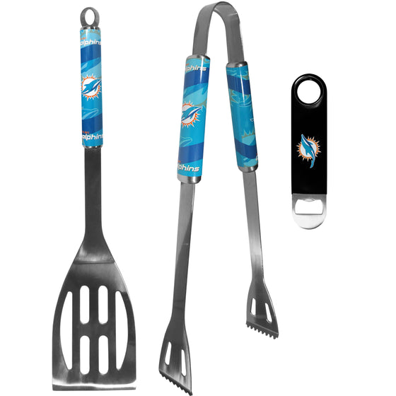 Miami Dolphins 2 pc BBQ Set and Bottle Opener