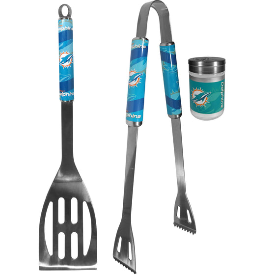 Miami Dolphins 2pc BBQ Set with Season Shaker