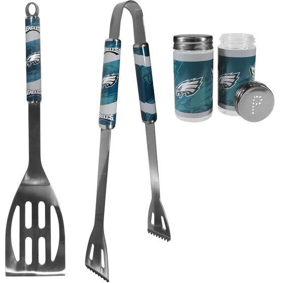 Philadelphia Eagles 2pc BBQ Set with Tailgate Salt & Pepper Shakers