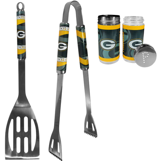 Green Bay Packers 2pc BBQ Set with Tailgate Salt & Pepper Shakers