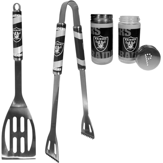 Las Vegas Raiders 2pc BBQ Set with Tailgate Salt & Pepper Shakers