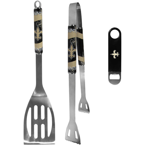 New Orleans Saints 2 pc BBQ Set and Bottle Opener