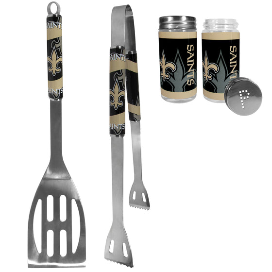 New Orleans Saints 2pc BBQ Set with Tailgate Salt & Pepper Shakers