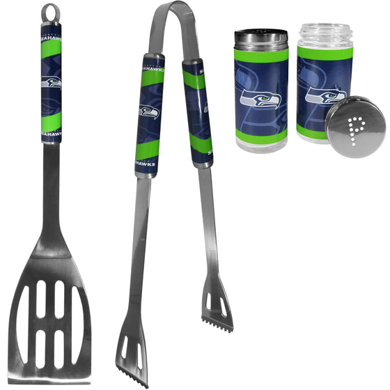 Seattle Seahawks 2pc BBQ Set with Tailgate Salt & Pepper Shakers