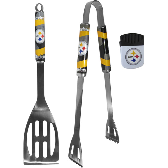 Pittsburgh Steelers 2 pc BBQ Set and Chip Clip