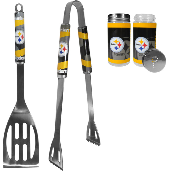 Pittsburgh Steelers 2pc BBQ Set with Tailgate Salt & Pepper Shakers