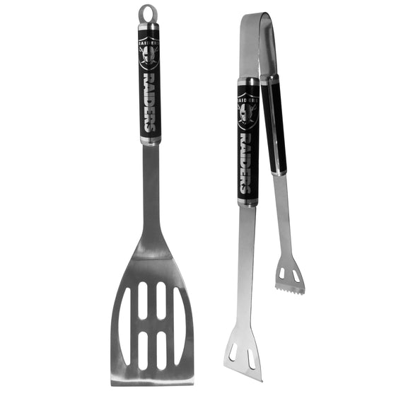 Las Vegas Raiders 2 pc Black BBQ Set