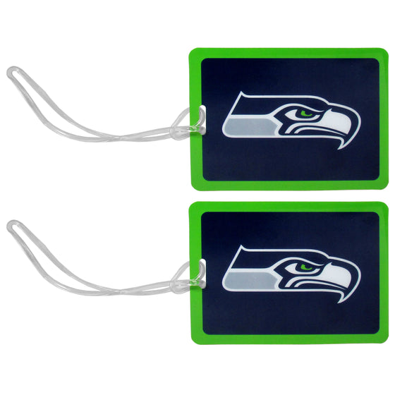 Seattle Seahawks Vinyl Luggage Tag, 2pk