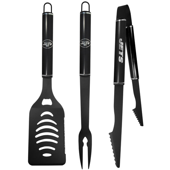 New York Jets 3 pc Monochromatic BBQ Set