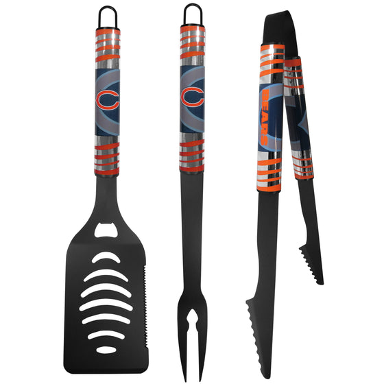 Chicago Bears 3 pc Black Tailgater BBQ Set