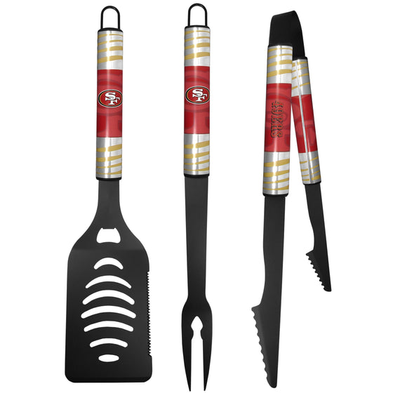 San Francisco 49ers 3 pc Black Tailgater BBQ Set