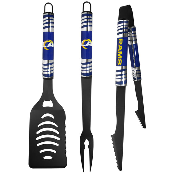 Los Angeles Rams 3 pc Black Tailgater BBQ Set