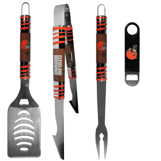 Cleveland Browns 3 pc BBQ Set and Bottle Opener