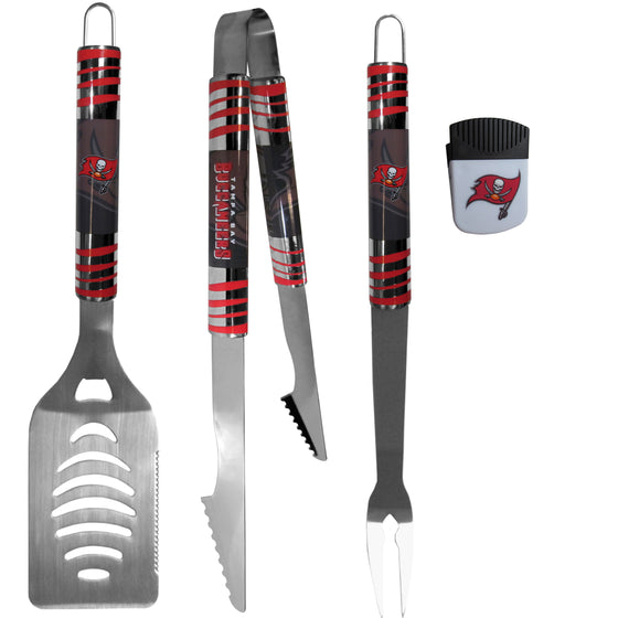 Tampa Bay Buccaneers 3 pc BBQ Set and Chip Clip