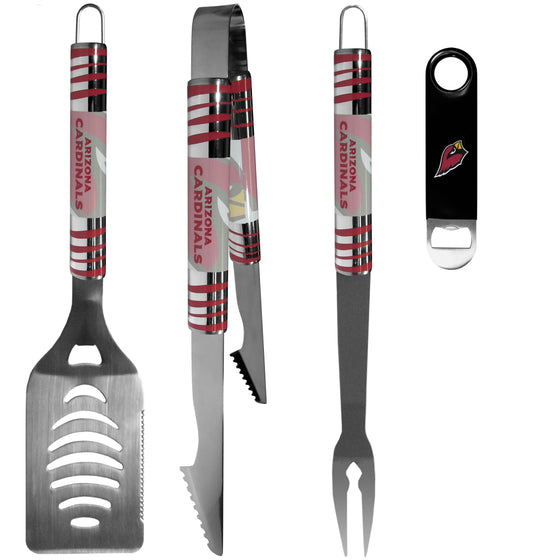 Arizona Cardinals 3 pc BBQ Set and Bottle Opener