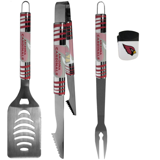 Arizona Cardinals 3 pc BBQ Set and Chip Clip